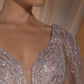 Bell Sleeve Layered Tulle A-Line Gown by Cinderella Divine CD784 - Special Occasion/Curves