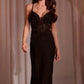 Fit & Flare V-Neckline Gown by Cinderella Divine CD779 - Special Occasion/Curves