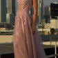 Deep V-Neckline Layered Tulle By Ladivine CDS533 - Women Evening Formal Gown - Special Occasion