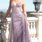 Glitter Printed Layered Tulle Gown By Ladivine C167 - Women Evening Formal Gown - Special Occasion