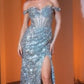 Sequin Off The Shoulder Sheath Gown by Cinderella Divine CM373 - Special Occasion/Curves