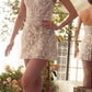 Strapless Sweetheart Neckline Midi Bridal Short Dress by Andrea and Leo WL084