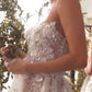 Strapless Sweetheart Neckline Bridal Short Gown by Andrea and Leo WL083