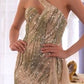 Embellished One Shoulder Leg Slit Gown by Andrea and Leo A1376 - Special Occasion/Curves