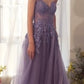 Strapless Layered Glitter A-Line Gown by Andrea and Leo A1398 - Special Occasion/Curves
