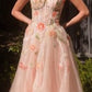 Strapless Sweetheart Floral A-Line Gown by Andrea and Leo A1383 - Special Occasion