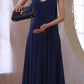 Strapless Cowl Neckline A-Line Gown By Amoris T703 - Women Evening Formal Gown - Special Occasion