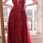 Glitter Print A-Line Gown By Amoris T606 - Women Evening Formal Gown - Special Occasion