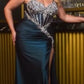 Thin Straps Sweetheart Neckline Gown By Ladivine CM383C - Women Evening Formal Gown - Curves