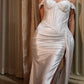 Sweetheart Neckline Leg Slit Bridal Gown by Cinderella Divine CD803W