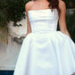 Strapless Pleated Neckline Bridal Short Dress By Ladivine KV1133W - Women Evening Formal Gown