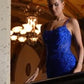 Fitted Spaghetti Straps Leg Slit Gown By Ladivine CA112 - Women Evening Formal Gown - Special Occasion