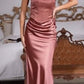 Strapless Satin Sheath Gown By Amoris T816 - Women Evening Formal Gown - Special Occasion