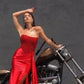 Strapless Leg Slit Mermaid Gown By Ladivine C170 - Women Evening Formal Gown - Special Occasion