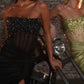 Strapless Beaded Sheer Corset Gown By Ladivine CW301 - Women Evening Formal Gown - Special Occasion