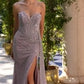 Strapless Sweetheart Leg Slit Gown by Andrea and Leo A1494 - Special Occasion
