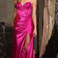 Luxe Satin Sweetheart Neckline Gown By Ladivine J899 - Women Evening Formal Gown - Special Occasion