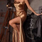 Liquid Satin Asymmetric Neck Gown By Ladivine J906 - Women Evening Formal Gown - Special Occasion/Curves