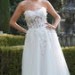 3D Floral Sweetheart Neckline Bridal Gown By Ladivine C174W - Women Evening Formal Gown