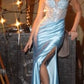 Beaded Sweetheart High Slit Gown By Ladivine CD686 - Women Evening Formal Gown - Special Occasion