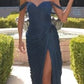 Chiffon Pleated Neckline Gown By Ladivine CD417 - Women Evening Formal Gown - Special Occasion/Curves