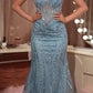 Strapless Sweetheart Mermaid Gown By Ladivine CDS557 - Women Evening Formal Gown - Special Occasion