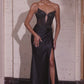 Beaded Plunging Neckline Gown By Ladivine C172 - Women Evening Formal Gown - Special Occasion