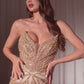 Embellished Plunging Neckline Mermaid Gown By Ladivine CC0688 - Women Evening Formal Gown - Special Occasion/Curves