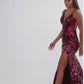 Jovani 09749 Embellished Backless Sequin Dress - Special Occasion