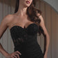 Strapless Sweetheart Neckline Leg Slit Gown by Ladivine J875 - Special Occasion/Curves