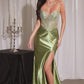 Crystal Sweetheart Neckline Gown By Ladivine CA121 - Women Evening Formal Gown - Special Occasion