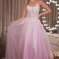 Scoop Neckline A-Line Gown By Ladivine C174 - Women Evening Formal Gown - Special Occasion