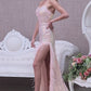 Feather Sequin Mermaid Slit Women Formal Dress GLS by Gloria - GL3131 - Special Occasion/Curves