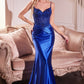 Embellished V-Neckline Thin Straps Gown By Ladivine CD776 - Women Evening Formal Gown - Special Occasion/Curves