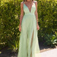 Tulle V-Neckline A-Line Gown By Amoris SE005P - Women Evening Formal Gown - Special Occasion