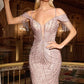Beaded Motif Mermaid Gown By Ladivine SF209 - Women Evening Formal Gown - Special Occasion