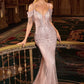 Beaded Motif Mermaid Gown By Ladivine SF209 - Women Evening Formal Gown - Special Occasion