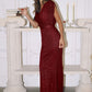 Sequin Fitted V-Neckline Gown By Amoris T101 - Women Evening Formal Gown - Special Occasion/Curves