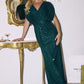 Sequin Fitted V-Neckline Gown By Amoris T101 - Women Evening Formal Gown - Special Occasion/Curves