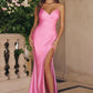 V-Neckline Spaghetti Straps Gown By Amoris T102 - Women Evening Formal Gown - Special Occasion