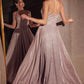 Glitter Sleeveless A-Line Slit Gown By Amoris T213 - Women Evening Formal Gown - Special Occasion