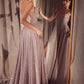 Glitter Sleeveless A-Line Slit Gown By Amoris T213 - Women Evening Formal Gown - Special Occasion