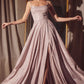 Glitter Sleeveless A-Line Slit Gown By Amoris T213 - Women Evening Formal Gown - Special Occasion