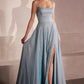 Glitter Sleeveless A-Line Slit Gown By Amoris T213 - Women Evening Formal Gown - Special Occasion