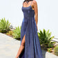 Glitter Sleeveless A-Line Slit Gown By Amoris T213 - Women Evening Formal Gown - Special Occasion