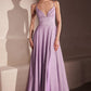 Glitter V-Neck A-Line Slit Gown By Amoris T214 - Women Evening Formal Gown - Special Occasion