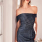 Glitter Off Shoulder Sheath Gown By Amoris T603 - Women Evening Formal Gown - Special Occasion