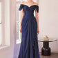 Glitter Off The Shoulder Gown By Amoris T604 - Women Evening Formal Gown - Special Occasion
