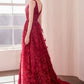 Glitter Print A-Line Gown By Amoris T606 - Women Evening Formal Gown - Special Occasion