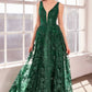 Glitter Print A-Line Gown By Amoris T606 - Women Evening Formal Gown - Special Occasion